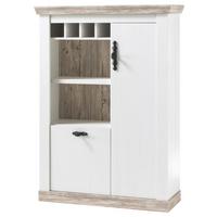 Highboard Florenz Hellbraun/Pinienfarben B:105cm - Hellbraun/Pinienfarben, Design, Holzwerkstoff (105/146/37cm) - MID.YOU