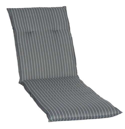 Auflage für Liege Belm 193x60x6 cm Grau / Weiß - Weiß/Grau, Basics, Textil (193/60/6cm) - Gardenson