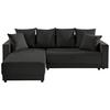 Ecksofa Mit Schlaffunktion Time Dunkelgrau 178x248 Cm - Dunkelgrau/Schwarz, Design, Textil (178/248cm) - MID.YOU