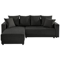 Ecksofa mit Schlaffunktion Time Dunkelgrau 178x248 cm - Dunkelgrau/Schwarz, Design, Textil (178/248cm) - MID.YOU