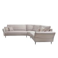 Ecksofa Vanilla Beige S: 294x256 cm - Beige/Schwarz, Design, Textil (294/256cm) - Livetastic
