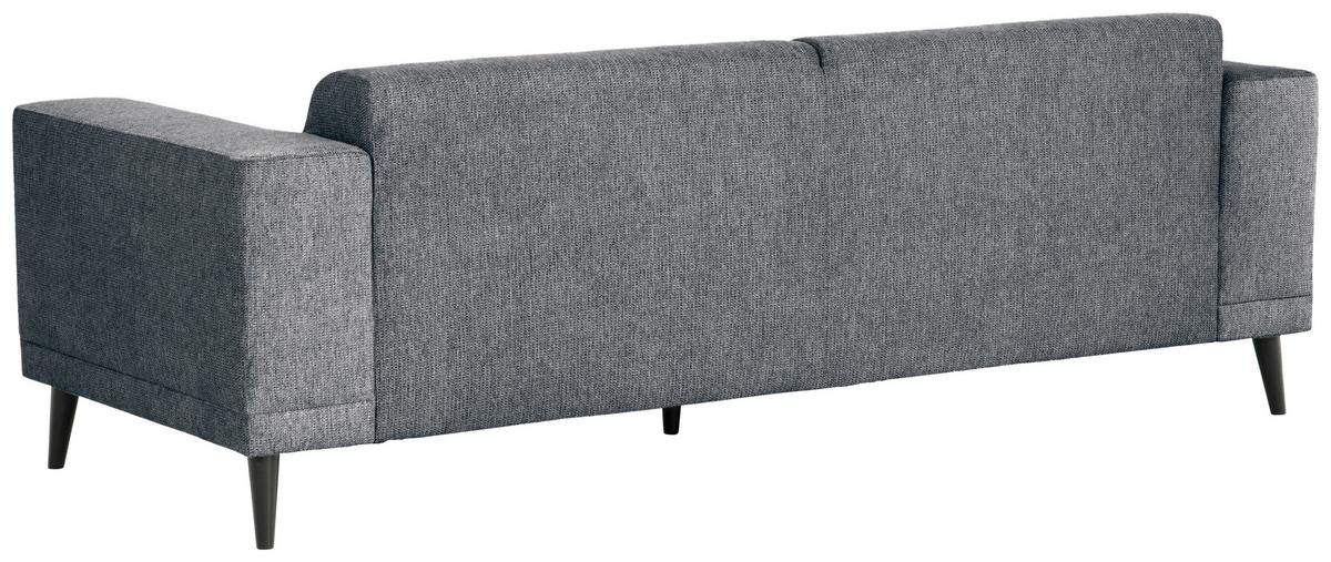 3-Sitzer-Sofa Oslo Dunkelgrau B: 218 cm - Dunkelgrau/Schwarz, Design, Textil (218/77/93cm) - MID.YOU