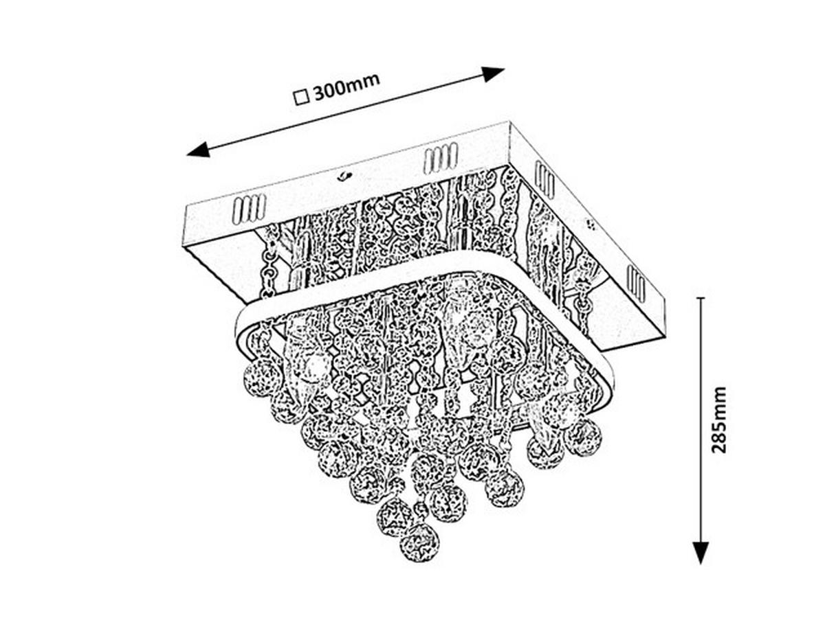 Led Mennyezeti Lámpa Pallas - fém (28.5/30/30cm)