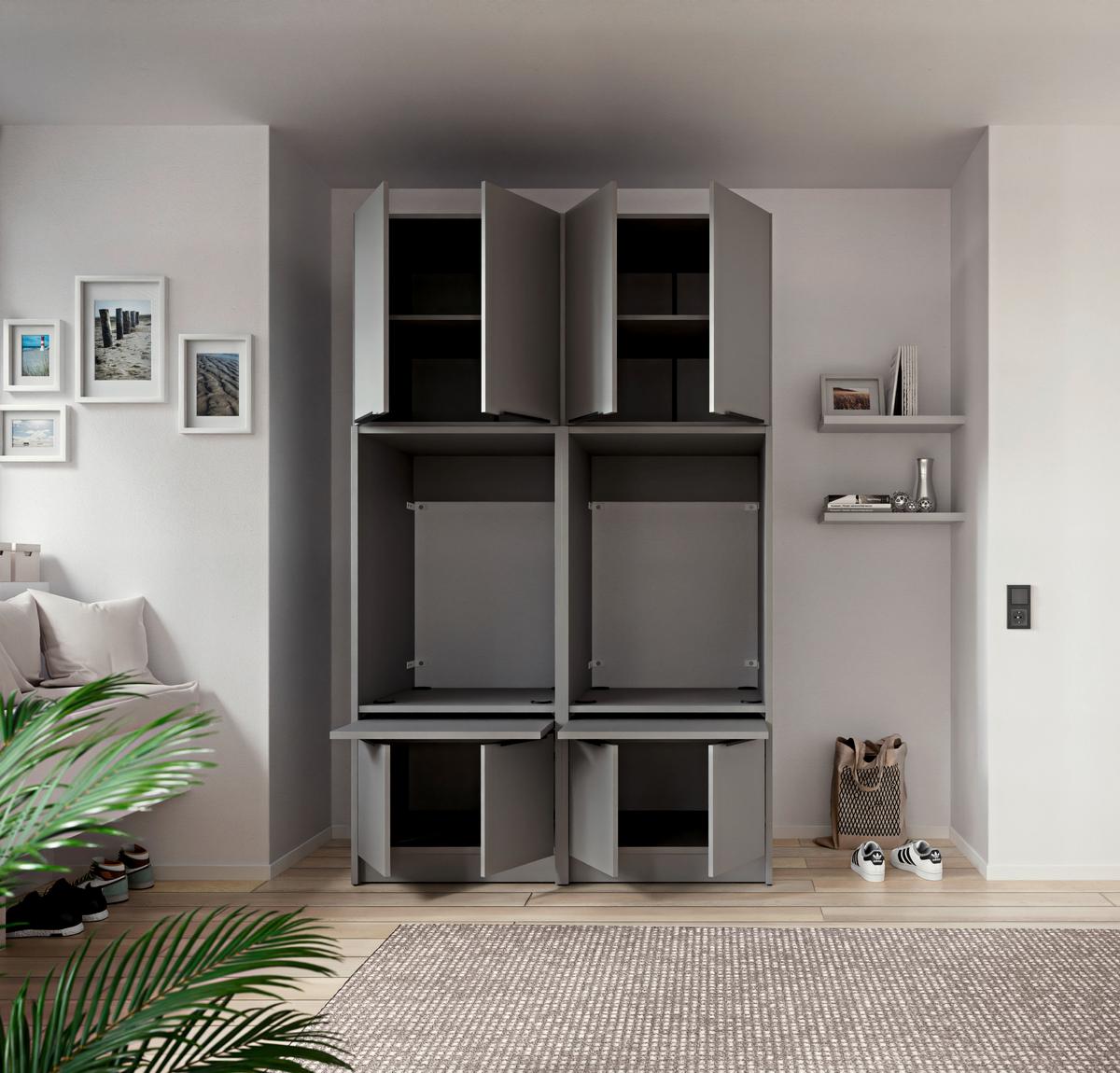 NÁSTAVEC NA SKŘÍŇ TIDY HERO - šedá/černá, Basics, kov/kompozitní dřevo (70/70/68cm) - P & B