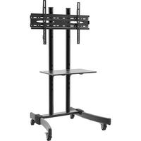 Tv-rack Bis 70“ Drehbar Mit Rollen B-Ms 125 Max. 30 Kg - Schwarz, Basics, Metall (109/76/55cm) - MID.YOU