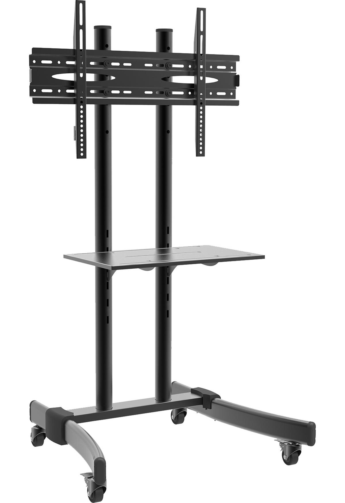Tv-rack Bis 70“ Drehbar Mit Rollen B-Ms 125 Max. 30 Kg - Schwarz, Basics, Metall (109/76/55cm) - MID.YOU
