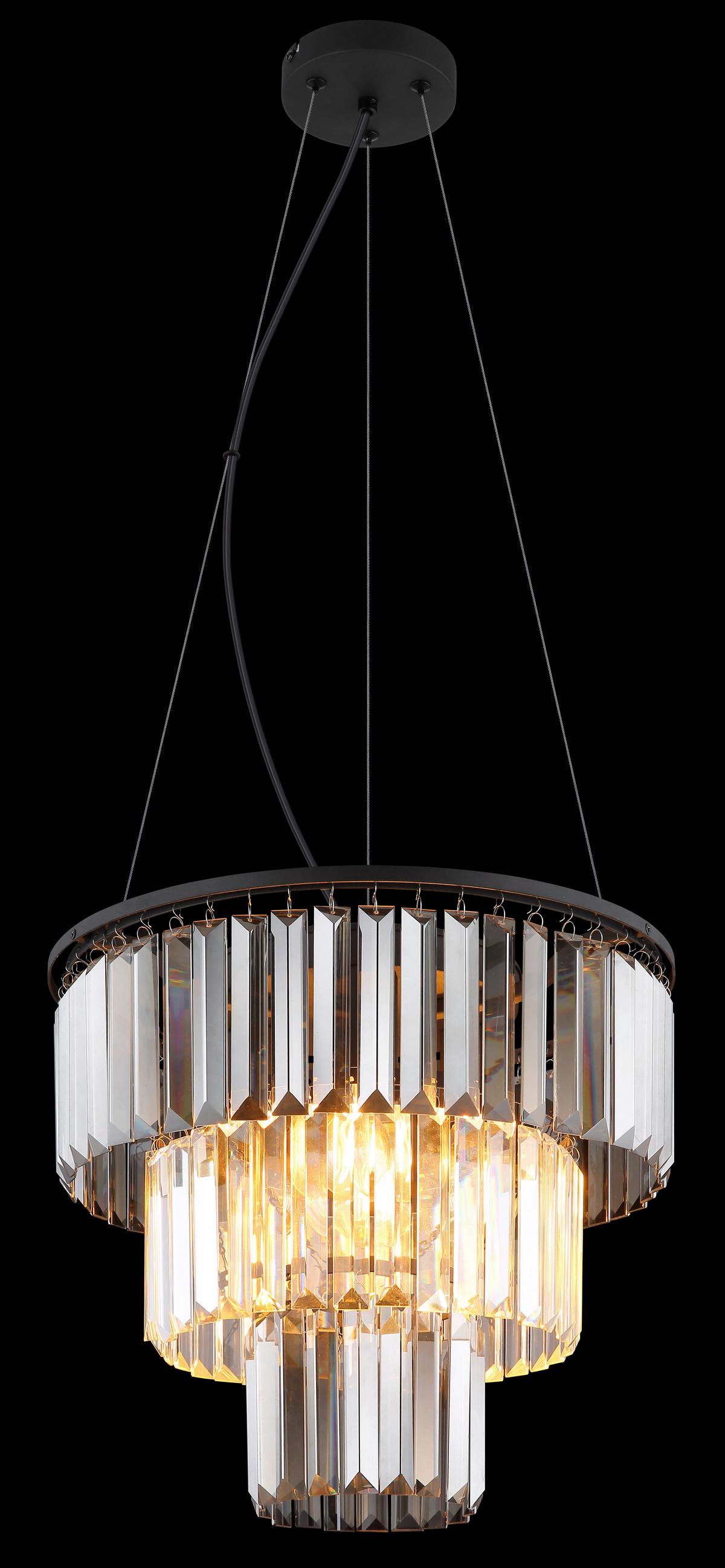 Függőlámpa 15695h Naxis - fekete/átlátszó, Basics, műanyag/üveg (40/120cm) - Globo