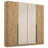 Drehtürenschrank Artemix 181 cm Champagner/Eiche Dekor - Champagner/Eiche Artisan, MODERN, Glas/Holzwerkstoff (181/210/54cm) - Rauch Möbel