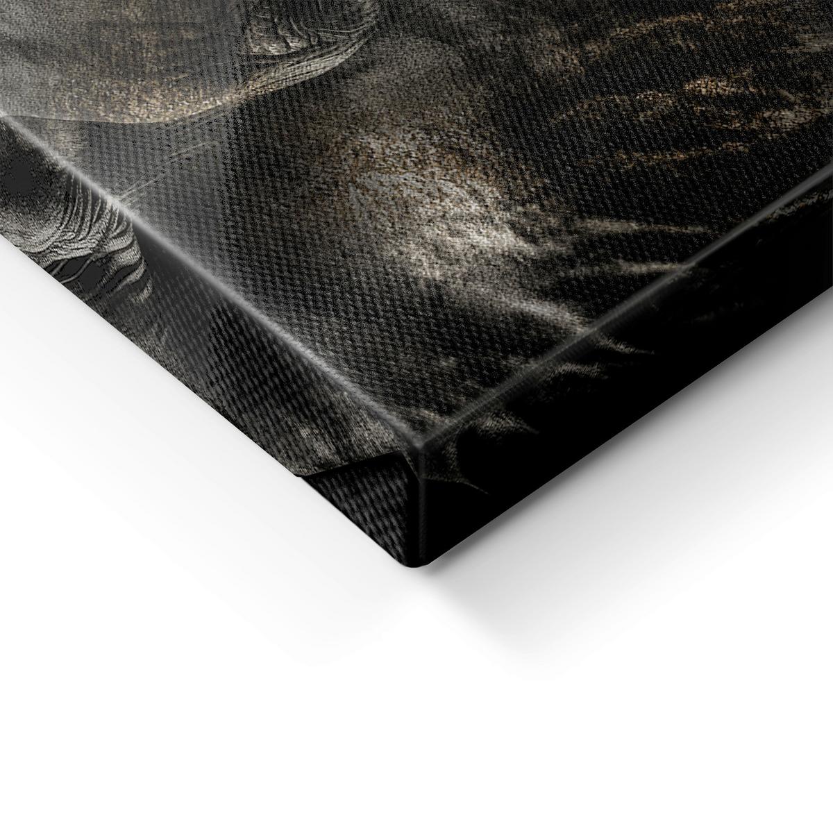 OBRAZ NA PLÁTNE ELEPHASINO - čierna/strieborná, Basics, drevo/textil (85/113cm)