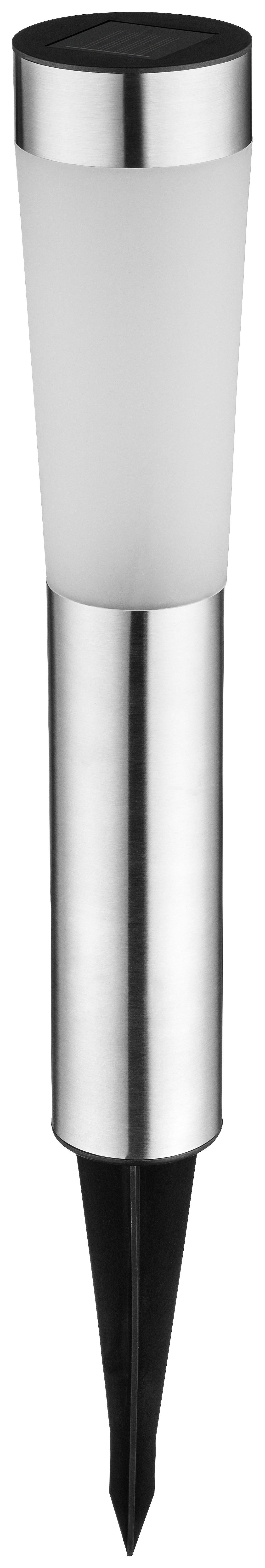 Solarleuchte Dora - Edelstahlfarben/Schwarz, Basics, Kunststoff/Metall (7,5/55,5cm) - Homezone
