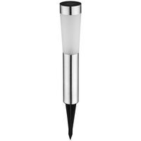 Solarleuchte Dora - Edelstahlfarben/Schwarz, Basics, Kunststoff/Metall (7,5/55,5cm) - Homezone