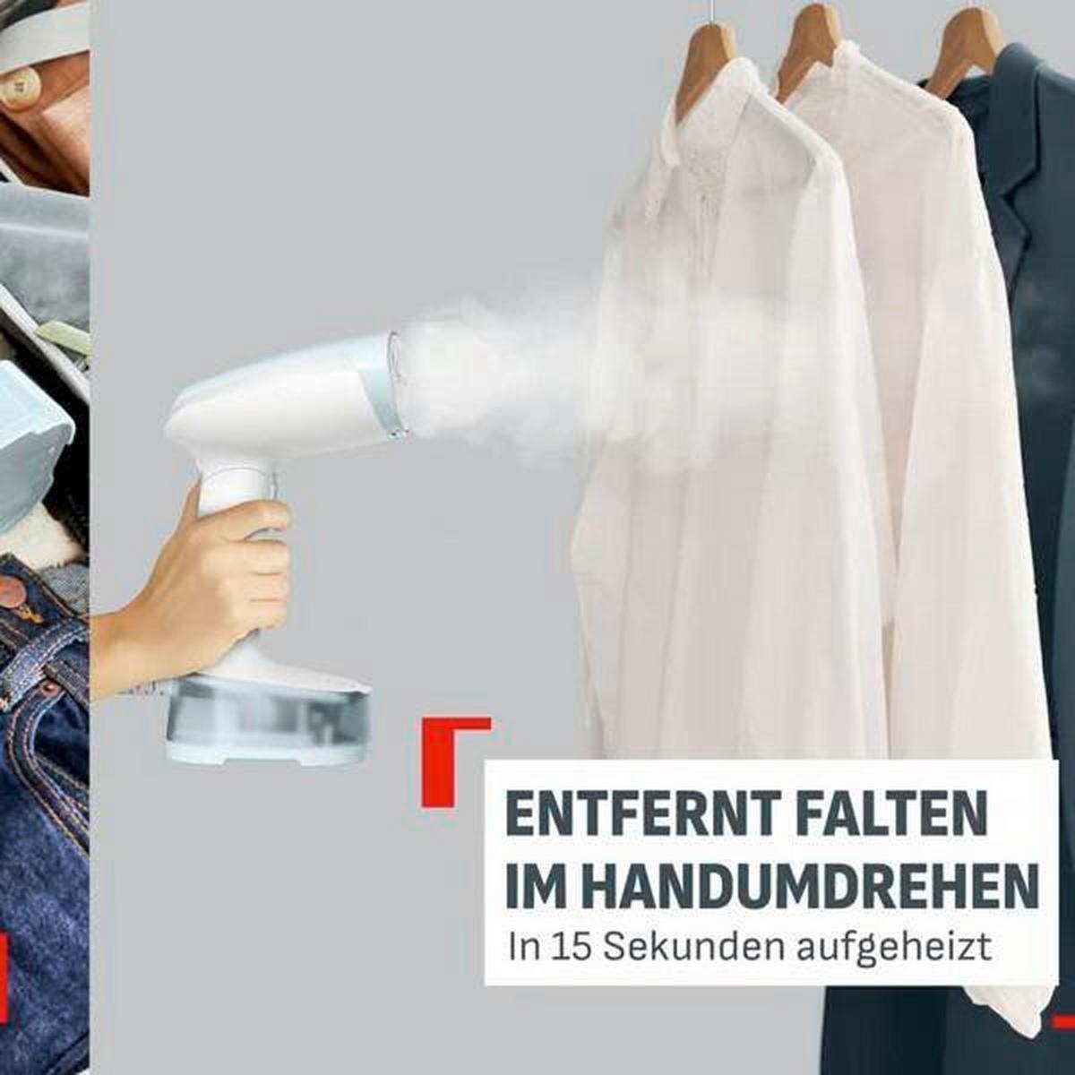 Dampfbürste Pastellblau, Weiß, 1300W - Pastellblau/Weiß, Basics, Kunststoff (12,7/10,5/22cm) - Tefal