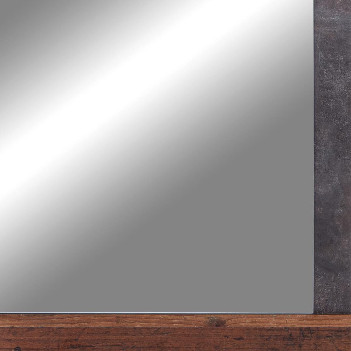 Spiegel Ontario 96x82 Cm, Old Style/betonoptik - Eichefarben/Grau, Trend, Glas/Holzwerkstoff (96/82/2,5cm) - Ondega