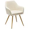 Armlehnstuhl Cardiff - Beige/Naturfarben, LIFESTYLE, Textil/Metall (57/83/62cm) - MID.YOU