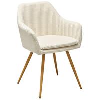 Armlehnstuhl Cardiff - Beige/Naturfarben, LIFESTYLE, Textil/Metall (57/83/62cm) - MID.YOU