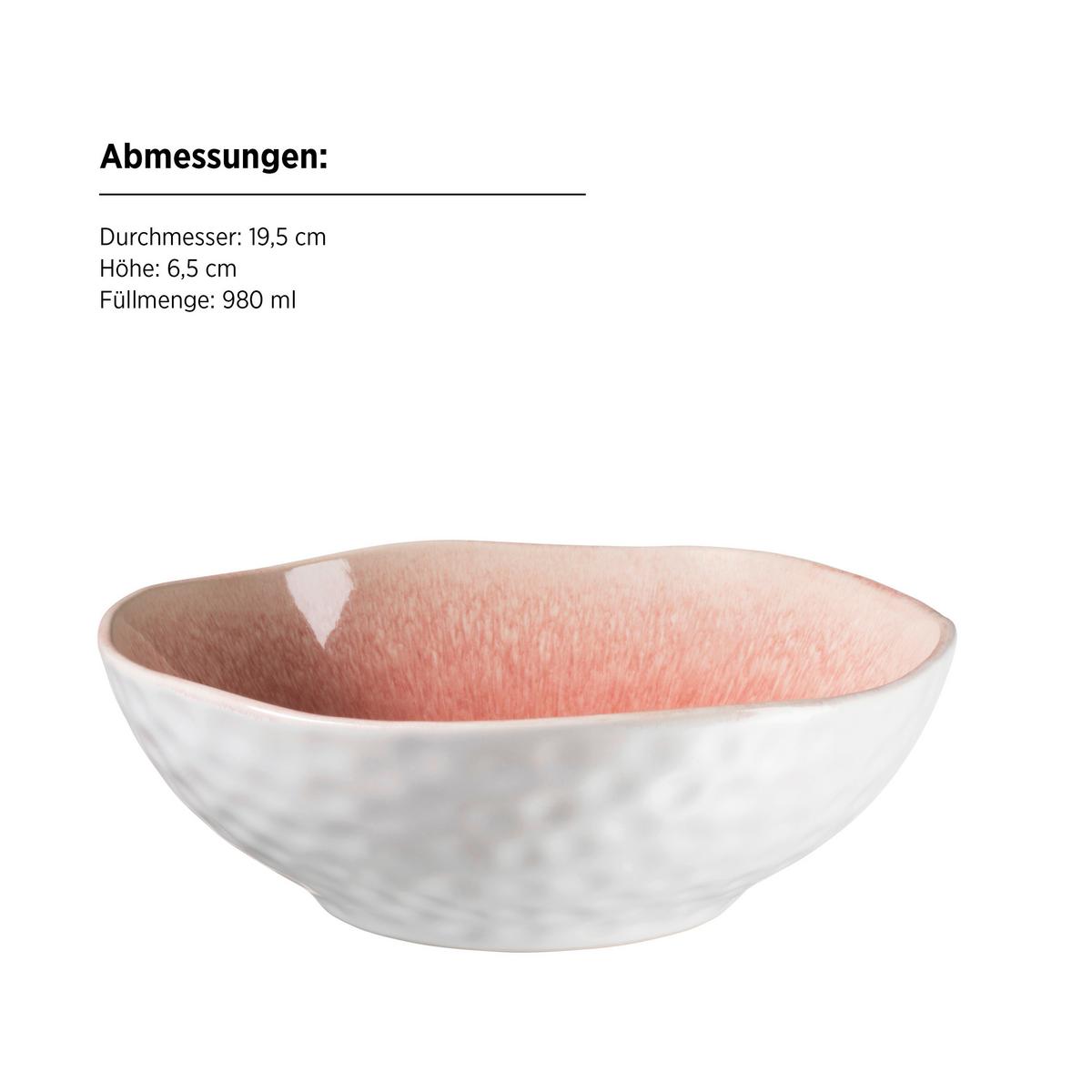 Schüsselset Frozen Steinzeug 9--Teilig. D: 10,5-26 Cm - Beere, Trend, Keramik - Mäser