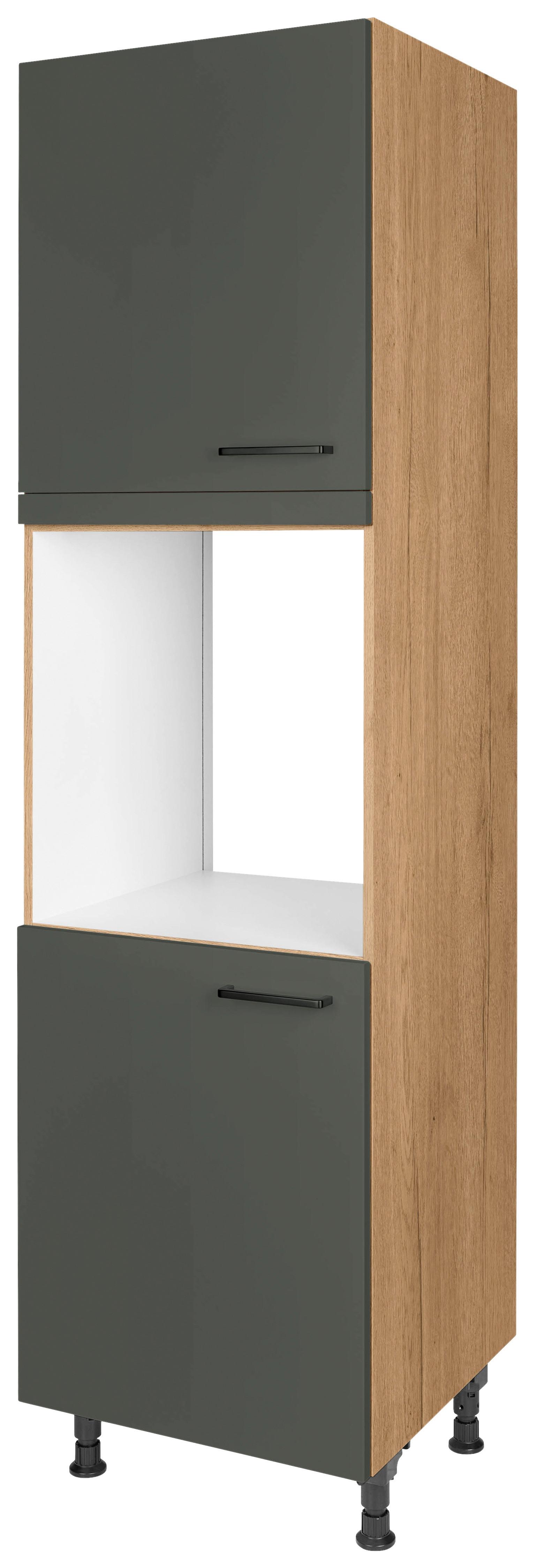 Geräteumbauschrank Easytouch - Eichefarben/Grün, MODERN, Holzwerkstoff (60/216,6/58cm) - Nobilia