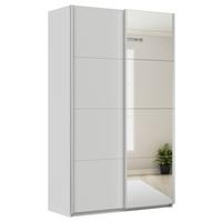 Schwebetürenschrank Feldkirch 136 Maxihöhe - Silberfarben/Hellgrau, MODERN, Holzwerkstoff (136/229/62cm)