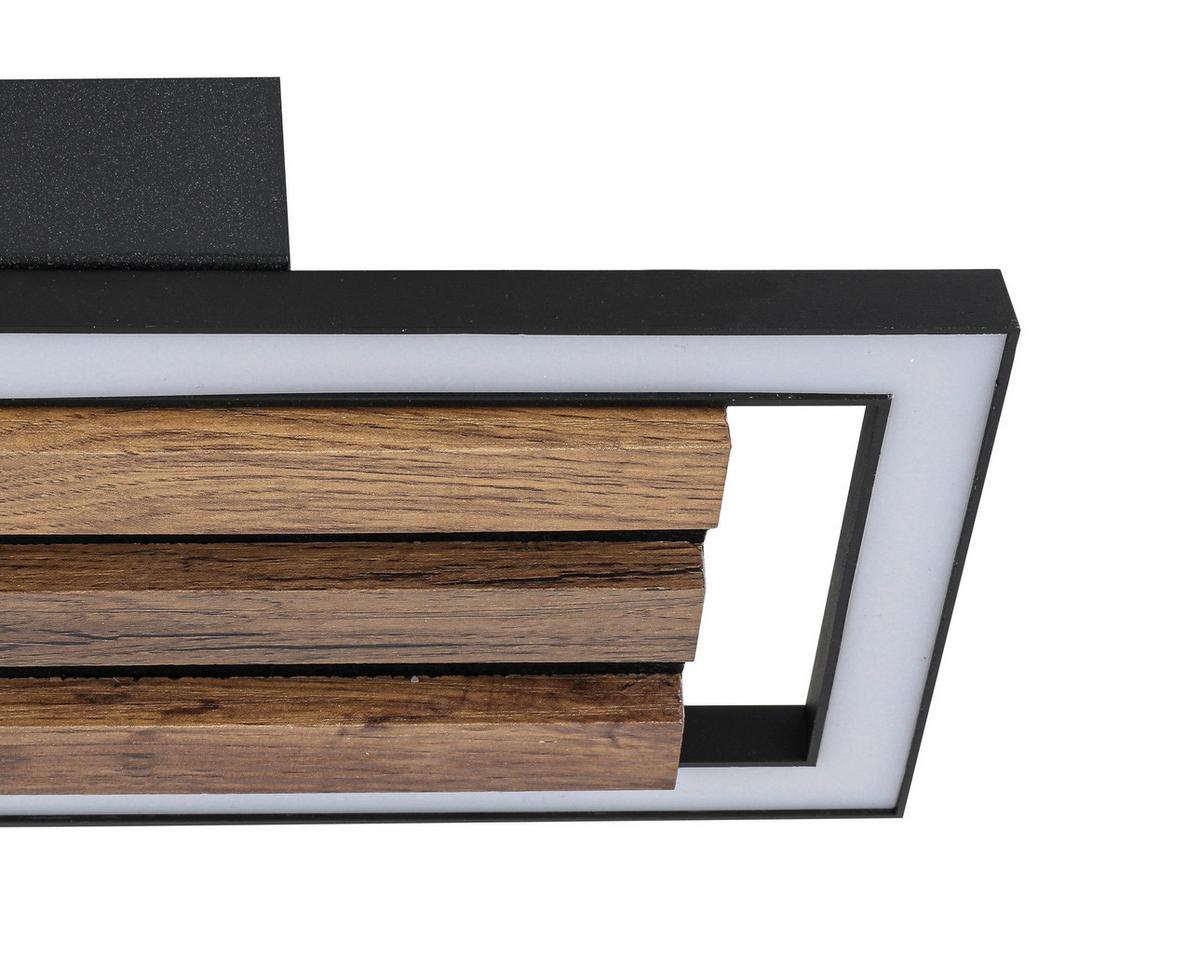LED-Deckenleuchte Palono - Eichefarben/Schwarz, MODERN, Holz/Kunststoff (34/13/5,3cm) - Luca Bessoni