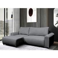 Ecksofa Velo Grau S: 160x250 cm - Schwarz/Grau, Design, Textil (160/250cm) - MID.YOU
