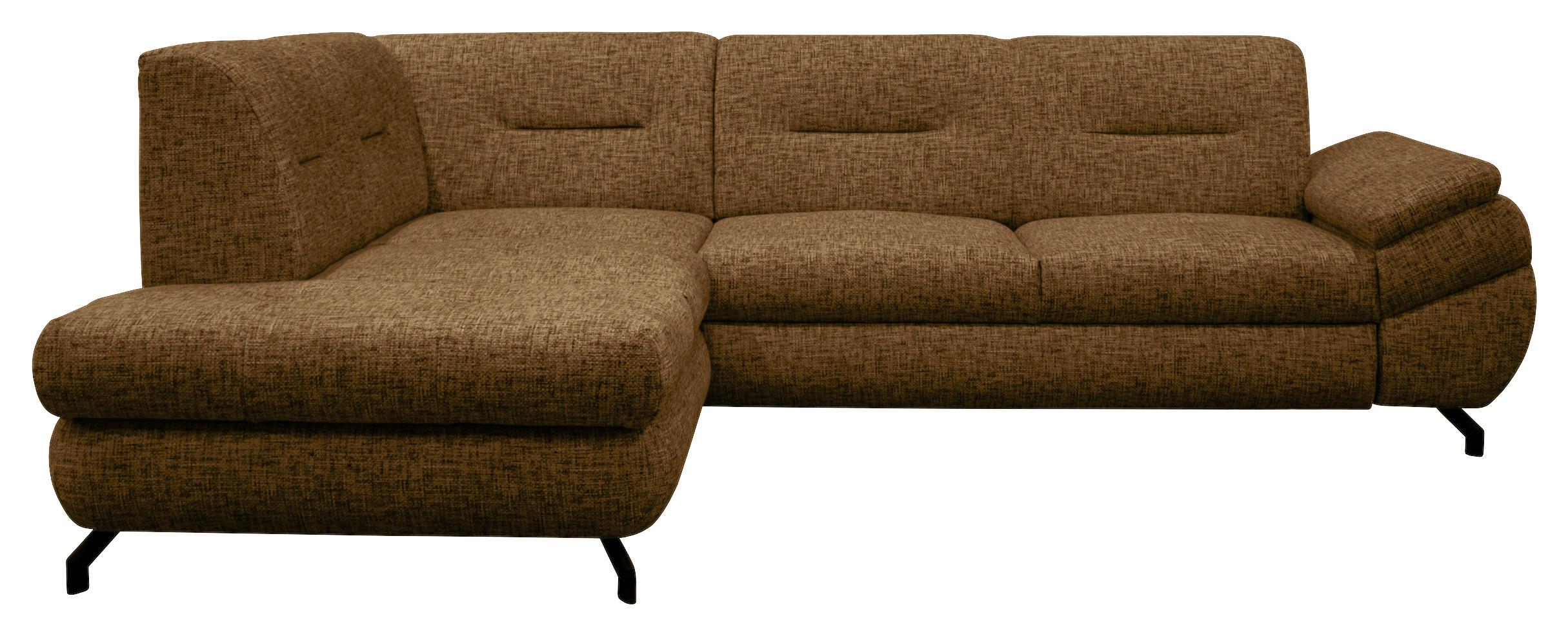 Ecksofa Imo Braun 201x274 cm - Schwarz/Braun, Design, Textil (201/274cm) - MID.YOU