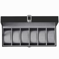 Uhrenbox Schwarz B: 30 Cm - Schwarz, Basics, Glas/Holzwerkstoff (30/8/11,2cm)