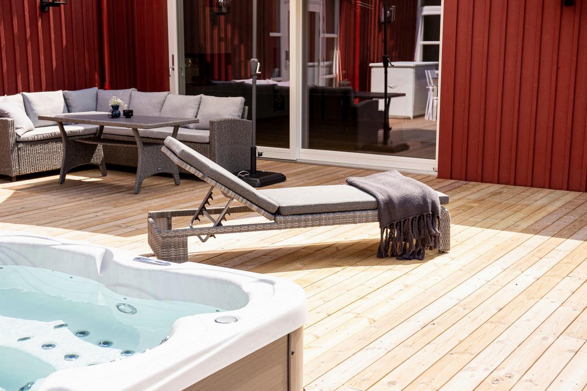 Sonnenliege London Kunststoff verstellbar - Grau, KONVENTIONELL, Kunststoff/Textil (60/32/196cm) - Gardenson