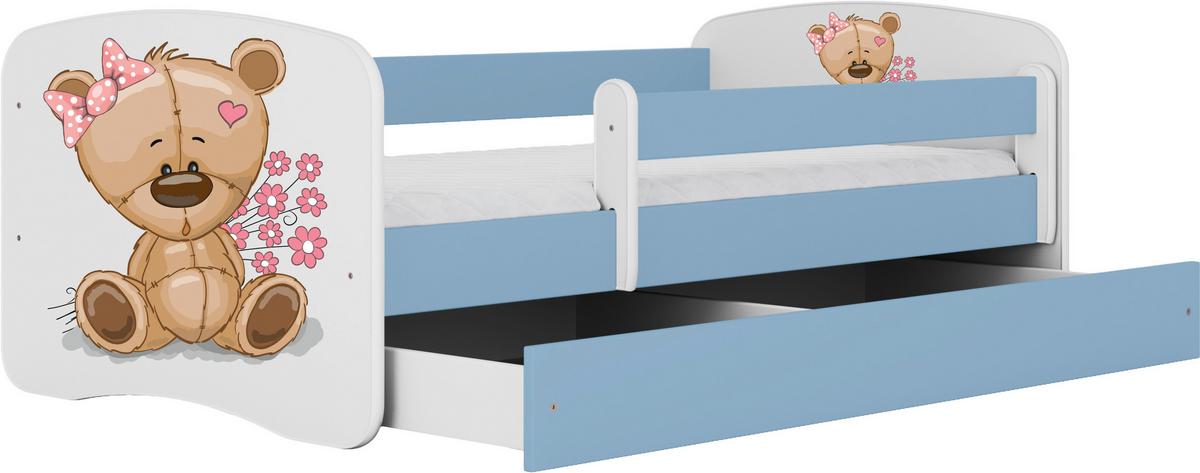 Kinder-/Juniorbett Babydreams inkl. Matratze 80x160 - Blau/Birkefarben, MODERN, Holz/Holzwerkstoff (80/160cm) - MID.YOU