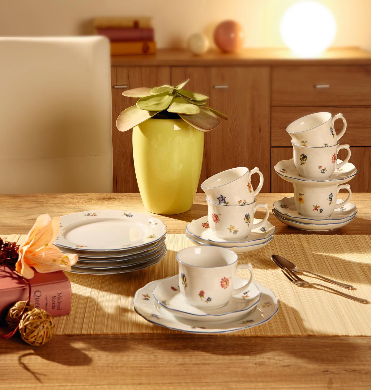 Kaffeeservice Sonate Porzellan Für 6 Personen, Geschirr Set - Blau/Multicolor, ROMANTIK / LANDHAUS, Keramik (30/15/15cm) - Seltmann Weiden
