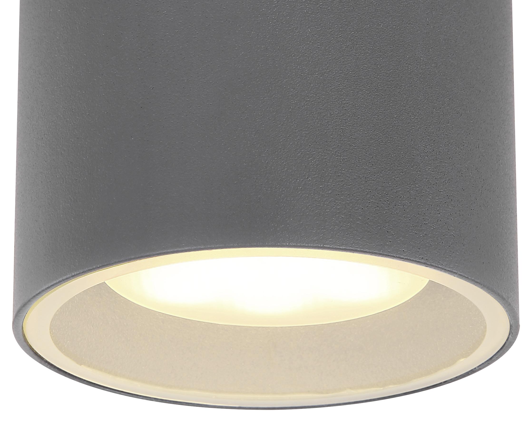 Led Außendeckenleuchte Alcala 11 Watt Metall/glas - Klar/Anthrazit, Basics, Glas/Metall (10,8/9,6cm) - Globo