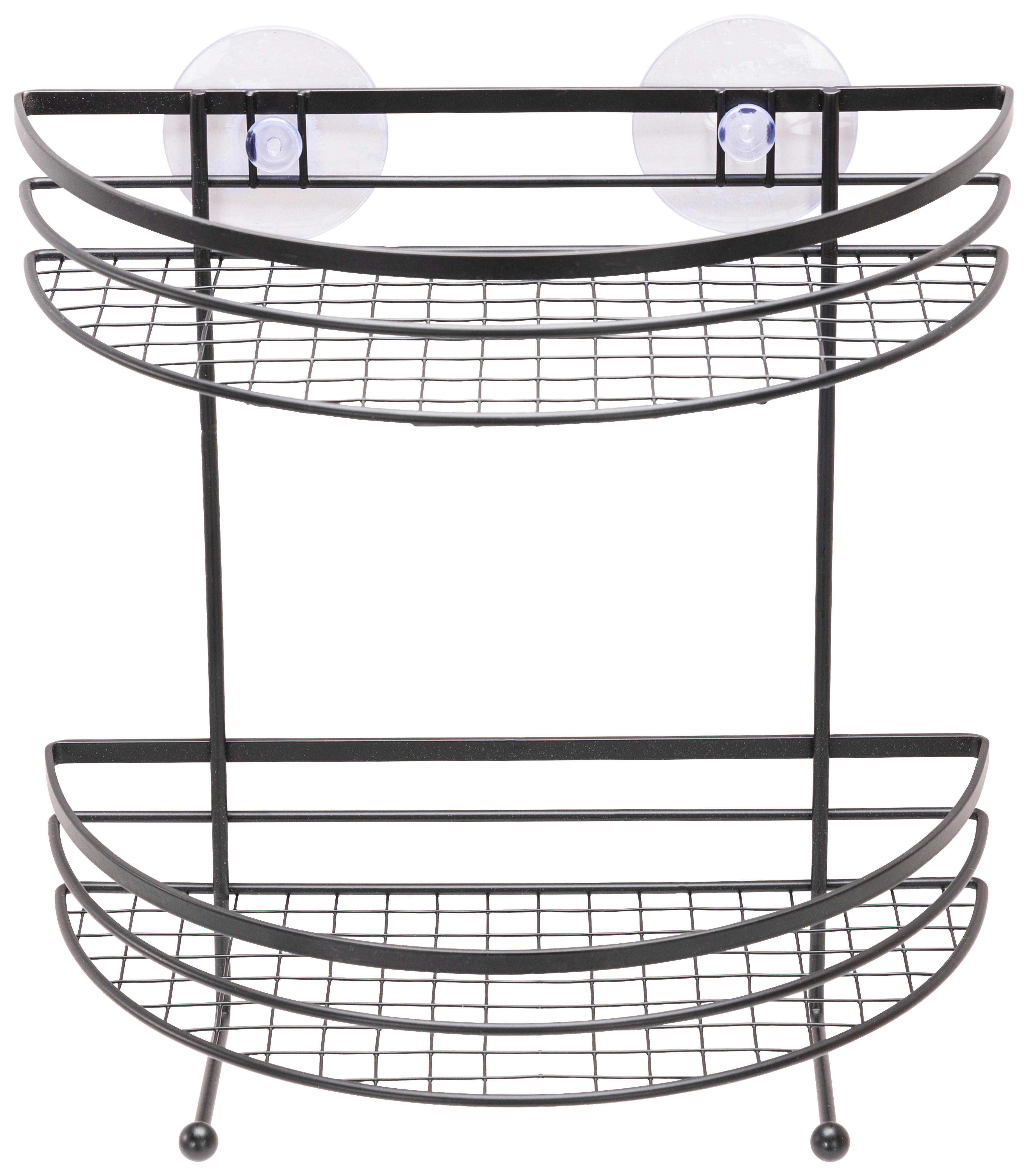 Duschregal Napoli 3 B992483-4 - Schwarz, KONVENTIONELL, Metall (24/12/25cm) - Ondega