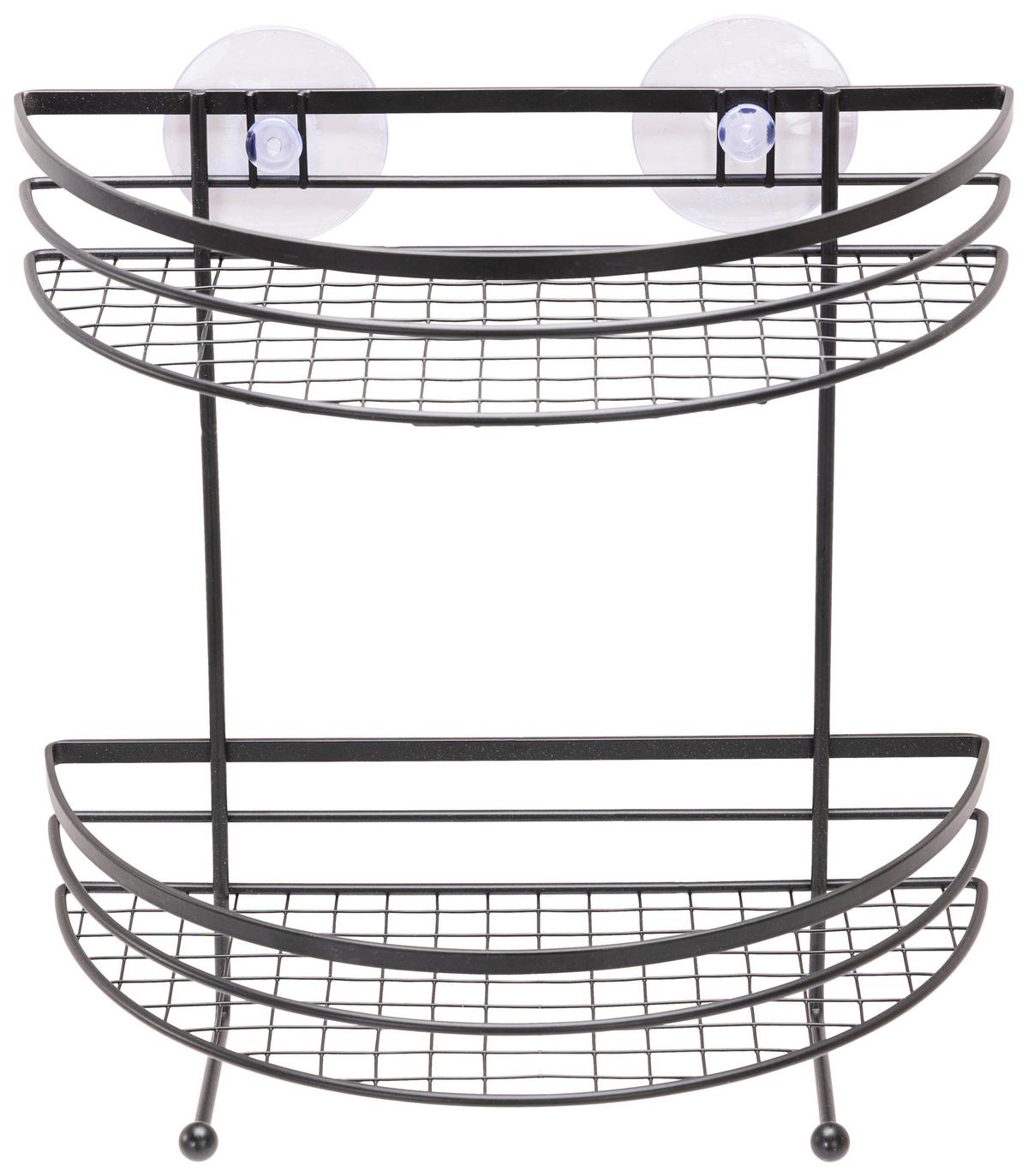 Duschregal Napoli 3 B992483-4 - Schwarz, KONVENTIONELL, Metall (24/12/25cm) - Ondega