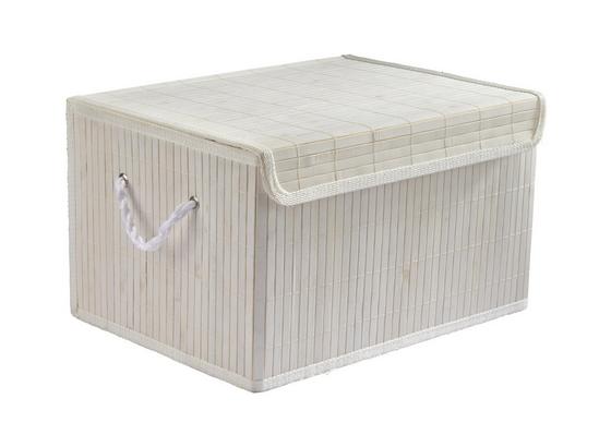 Košík Bambus Biely - biela, drevo/textil (41/31/24cm) - Mömax modern living Košík Bambus Biely - biela, drevo/textil (41/31/24cm) - Mömax modern living