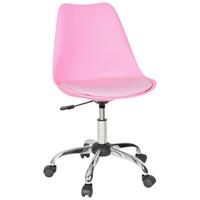 Drehstuhl Fancy pro Lederlook Pink bis 80kg - Pink, MODERN, Kunststoff/Textil (48/86/54cm) - MID.YOU