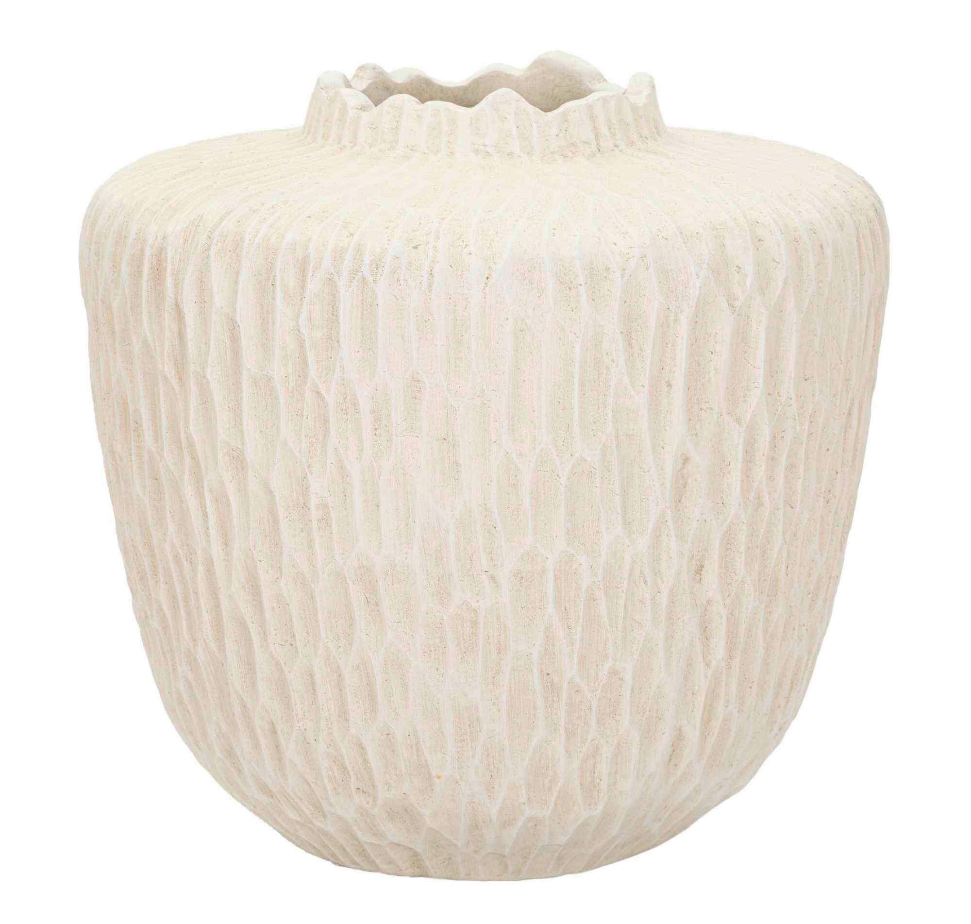 Vase Shade Pot Creme B: 35 cm - Creme, Basics, Metall (35/32,5/35cm)