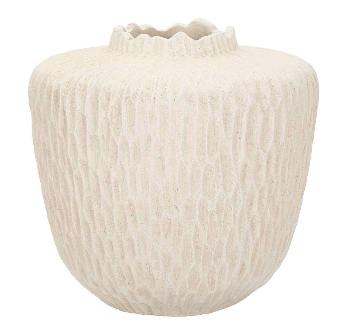 Vase Shade Pot Creme B: 35 cm - Creme, Basics, Metall (35/32,5/35cm)