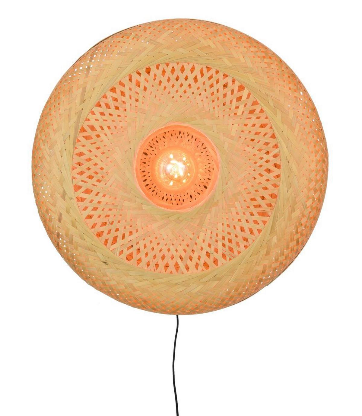 Wandleuchte Palawan Naturfarben B: 60 Cm - Naturfarben, Trend, Naturmaterialien (15/60/60cm) - Good & Mojo