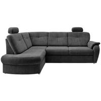 Eckschlafsofa Rosali Anthrazit S: 180x264 Cm - Chromfarben/Anthrazit, MODERN, Textil (180/264cm) - Livetastic