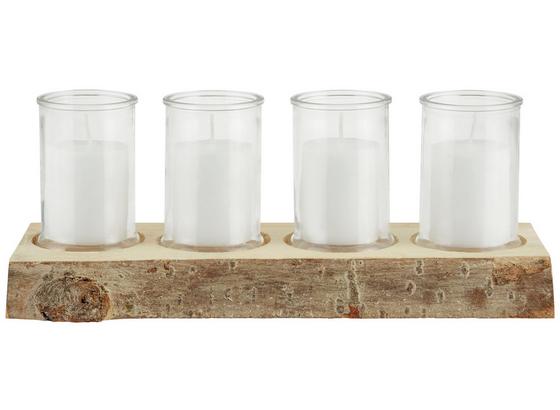Kerze Im Glas Maureen - Klar/Creme, MODERN, Glas/Holz (39/17/15cm) - Luca Bessoni Kerze Im Glas Maureen - Klar/Creme, MODERN, Glas/Holz (39/17/15cm) - Luca Bessoni