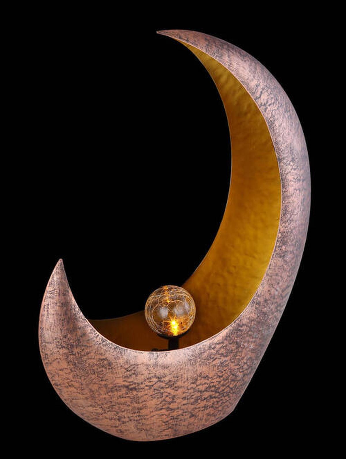 Solarleuchte 36520 - Klar/Messingfarben, Design, Glas/Metall (37,5/13,5/45cm) - Globo