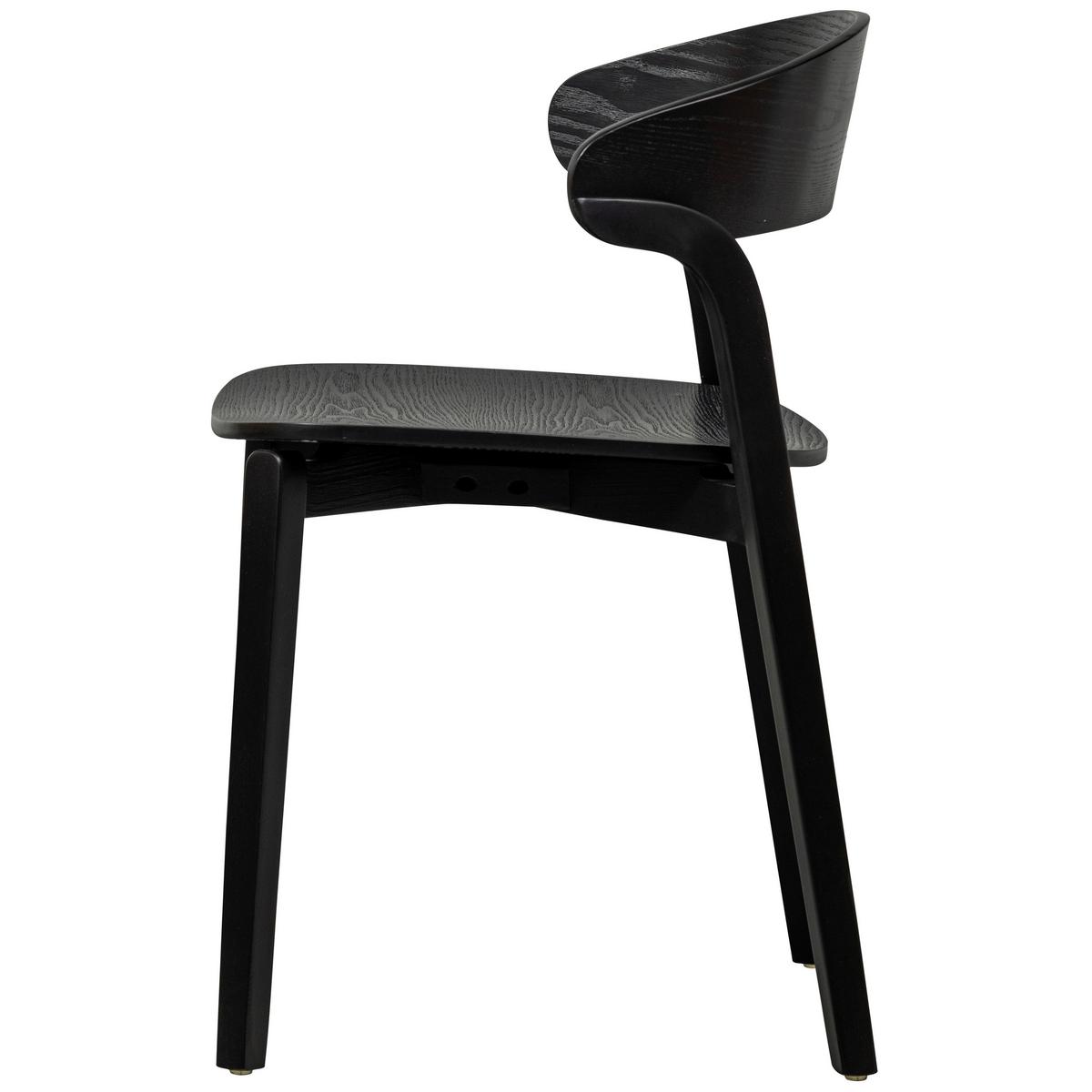 STUHL-SET Cras Schwarz B: 52cm - Schwarz, Design, Holz (52/75/49cm) - Livetastic