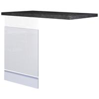 Geschirrspülerfront Alba Weiß Mit Arbeitsplatte B: 60 Cm - Schieferfarben/Weiß Hochglanz, MODERN, Holzwerkstoff (110/86/60cm)