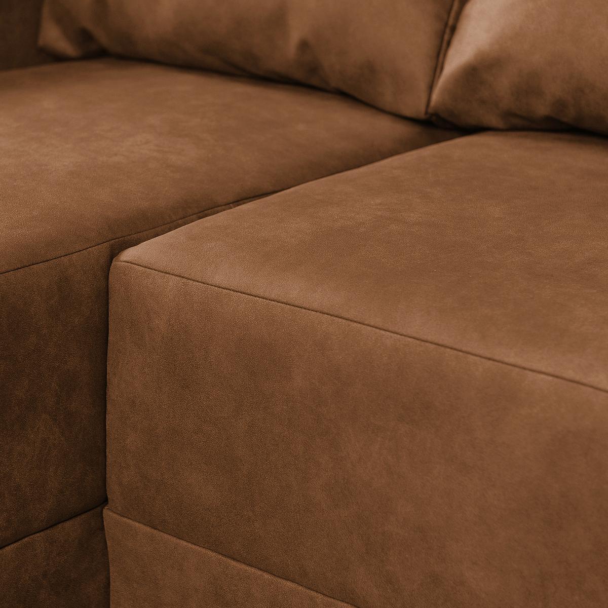 Ecksofa Grenwood Cognac S: 144x200 cm - Cognac/Braun, Design, Textil (144/200cm) - MID.YOU