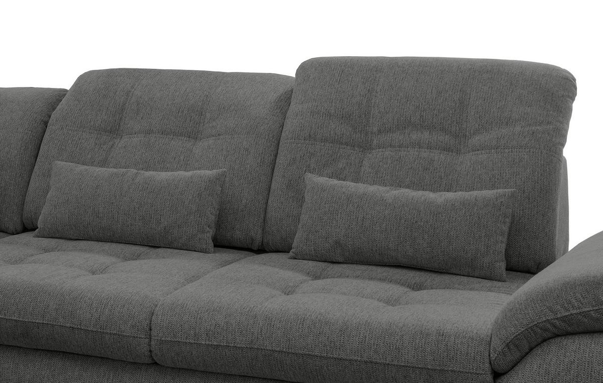 Ecksofa Mit Bettkasten Rigatti Graubraun S: 184x314cm - Chromfarben/Graubraun, MODERN, Textil (184/314cm) - Livetastic
