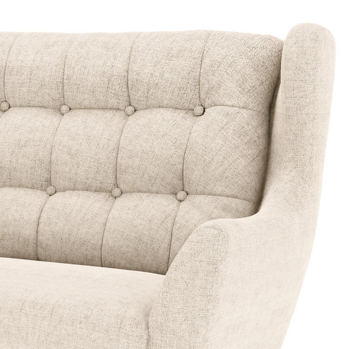 2-Sitzer-Sofa Henry, Silberfarben B: 144 cm - Eichefarben/Silberfarben, KONVENTIONELL, Textil (144/107/94cm) - Trendmanufaktur