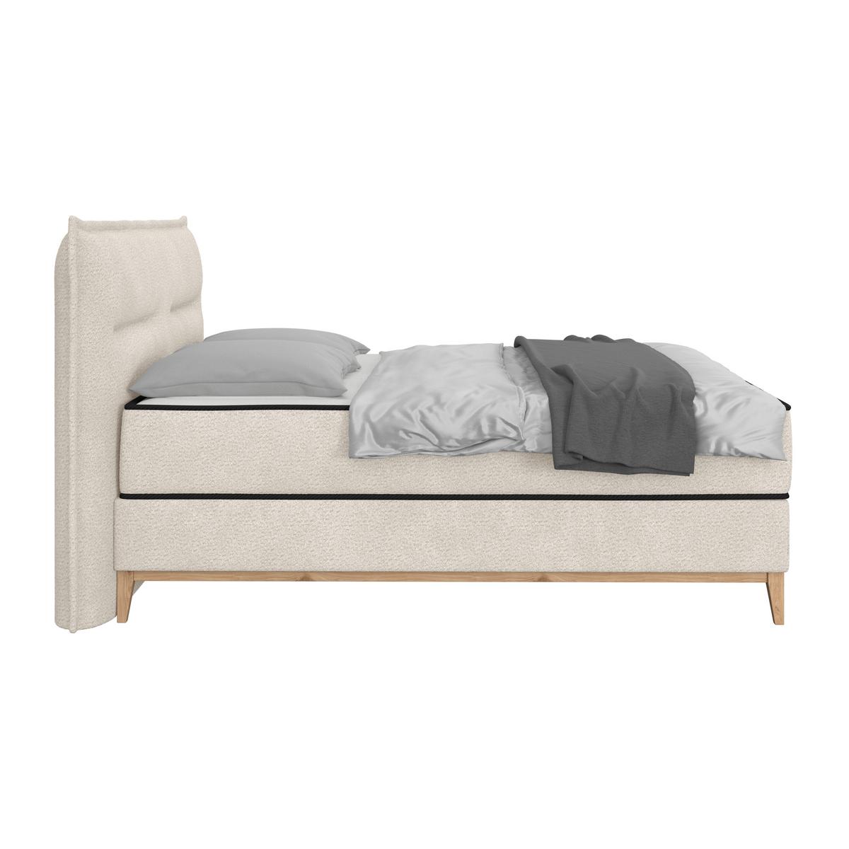 Boxbett Smile inkl. Matratze 160x200 - Creme, KONVENTIONELL, Holz/Holzwerkstoff (160/200cm) - James Wood