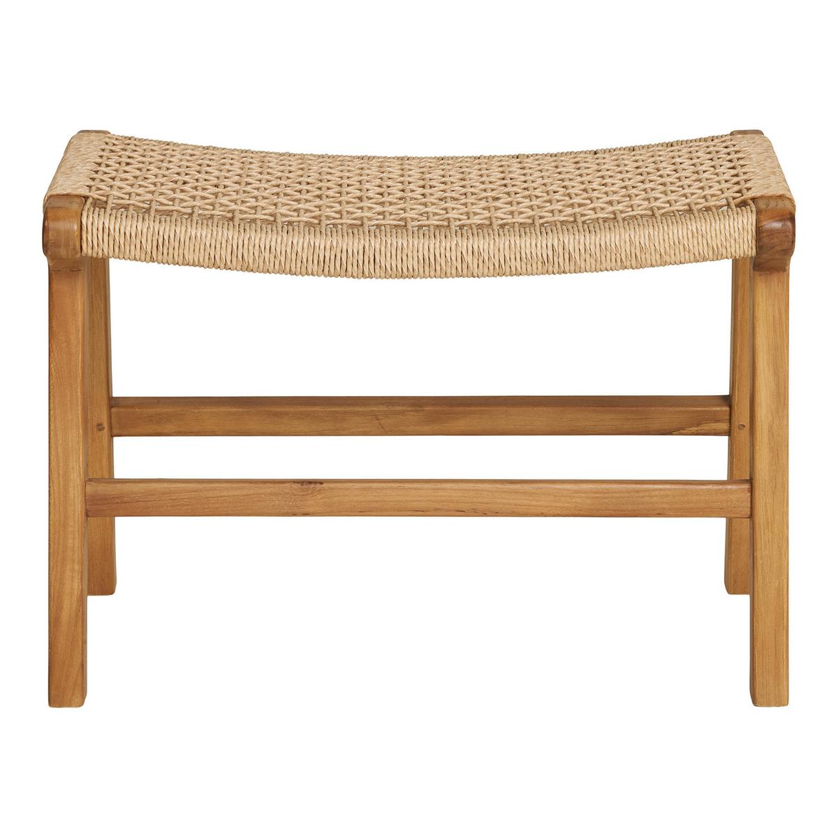 Hocker Derby Natur, B/h/t: 60x42x40cm - Naturfarben/Teakfarben, Basics, Kunststoff (60/42/40cm)
