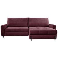 Ecksofa Naomi Bordeaux/Schwarz, 265 cm - Bordeaux/Schwarz, Design, Textil (265/162cm) - MID.YOU
