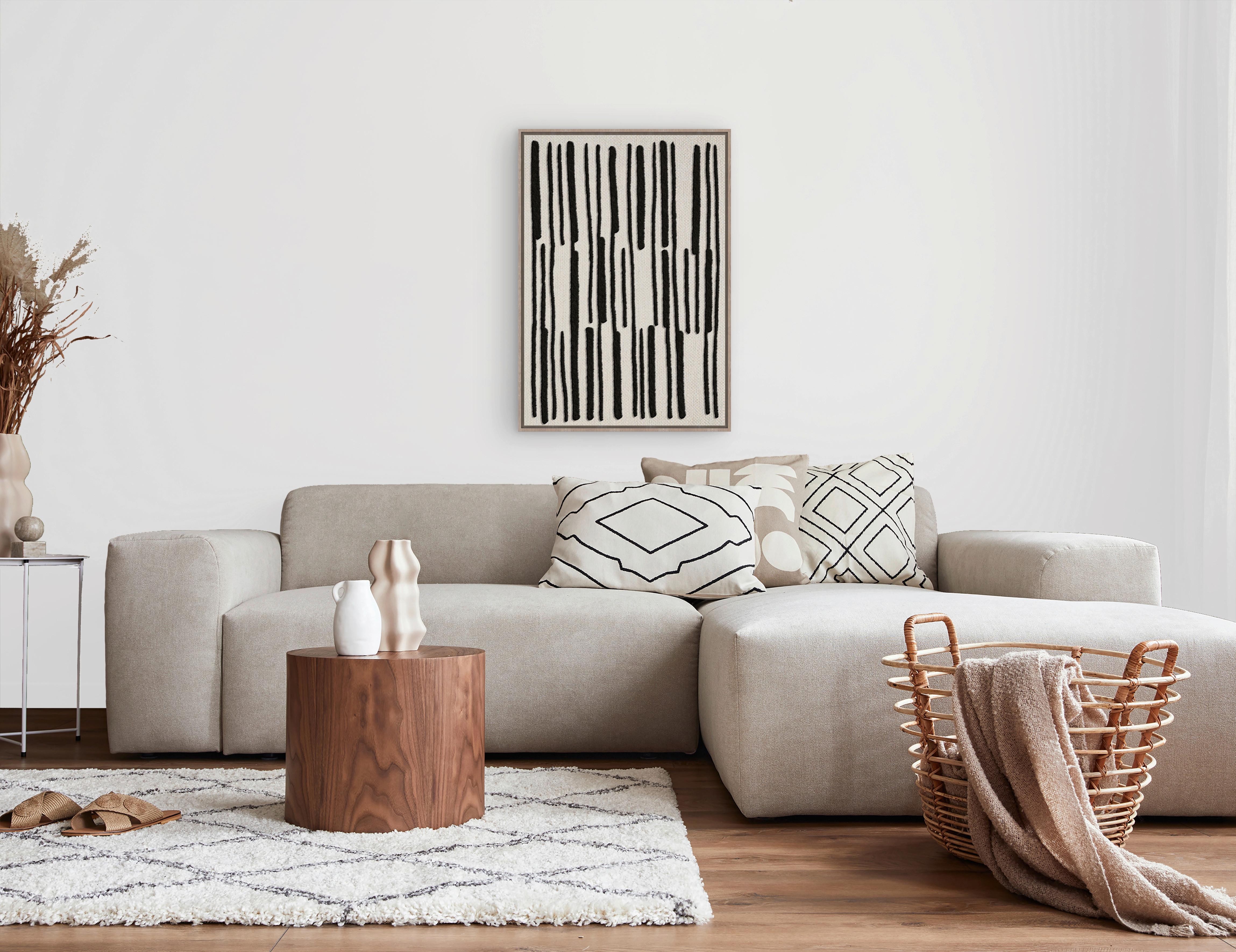 Obraz na plátne Denise, ca. 60/90cm - čierna/prírodná farba, drevo/textil (60/90cm) - Premium Living