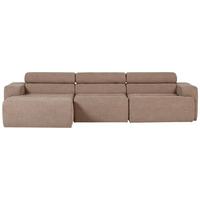 ECKSOFA Novi Taupe S: 173x300cm - Taupe/Schwarz, Design, Textil (173/300cm) - Livetastic